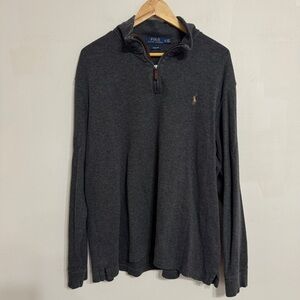 Polo Ralph Lauren Estate 1/4 Zip Sweater Sweatshirt Gray Size XL